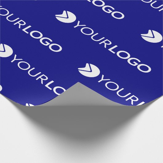 会社のロゴカスタムブランドのビジネスギフト海軍 ラッピングペーパー (角)