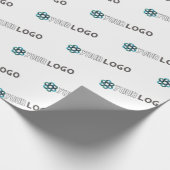 会社のロゴカスタムブランドのビジネスギフト ラッピングペーパー (角)