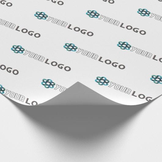 会社のロゴカスタムブランドのビジネスギフト ラッピングペーパー (角)