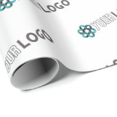 会社のロゴカスタムブランドのビジネスギフト ラッピングペーパー (ロールコーナー)