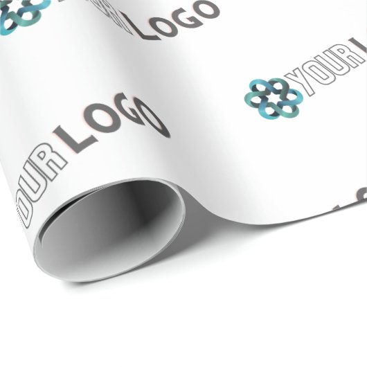 会社のロゴカスタムブランドのビジネスギフト ラッピングペーパー (ロールコーナー)