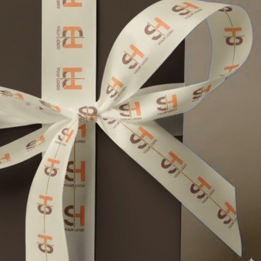 会社のロゴカスタムブランドのビジネスギフトkraft サテンリボン