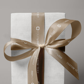会社のロゴカスタムブランドのビジネスギフトkraft サテンリボン