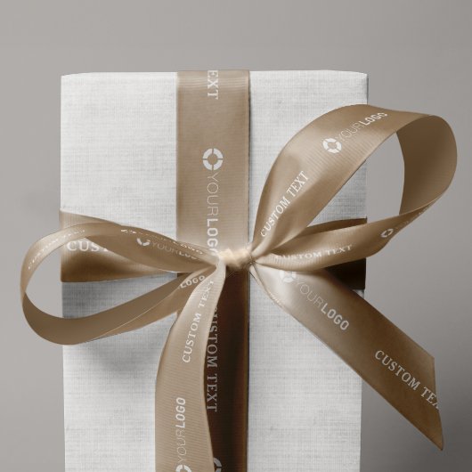 会社のロゴカスタムブランドのビジネスギフトkraft サテンリボン