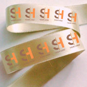 会社のロゴカスタムブランドのビジネスギフトkraft サテンリボン