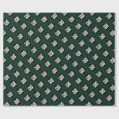 会社のロゴカスタムブランドビジネスギフト緑 ラッピングペーパー (フラット)