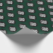 会社のロゴカスタムブランドビジネスギフト緑 ラッピングペーパー (角)