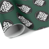 会社のロゴカスタムブランドビジネスギフト緑 ラッピングペーパー (ロールコーナー)