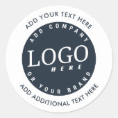 会社のロゴカスタム会社の所有者の追加 ラウンドシール (正面)