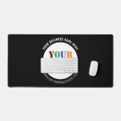 会社のロゴカスタム文字とカラーデスクマット デスクマット (キーボード&マウス)