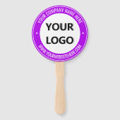 会社のロゴカスタム文字とカラーハンドファン ハンドファン (裏面)