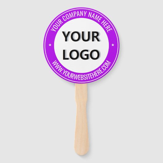 会社のロゴカスタム文字とカラーハンドファン ハンドファン (裏面)