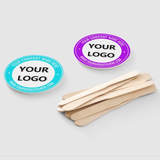 会社のロゴカスタム文字とカラーハンドファン ハンドファン (組立なし)