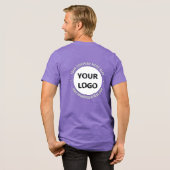 会社のロゴカスタム文字と色 トライブレンドＴシャツ (フル背面)