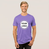 会社のロゴカスタム文字と色 トライブレンドＴシャツ (正面全面)