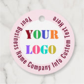 会社のロゴカスタム文字のビジネスギフトラベル フェイバータグ (裏面)