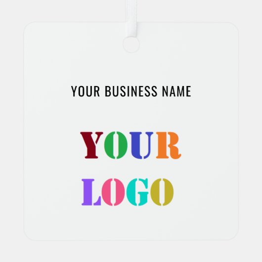 会社のロゴカスタム文字クリスマス装飾 メタルオーナメント (裏面)