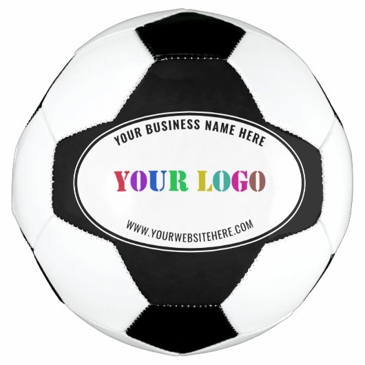 会社のロゴカスタム文字サッカーボールの例 サッカーボール (正面)
