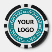 会社のロゴカスタム文字トランプのポーカーチップテンプレート ポーカーチップ (正面)