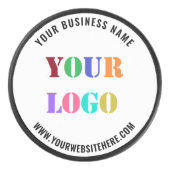 会社のロゴカスタム文字ホッケーパック アイスホッケーパック (正面)