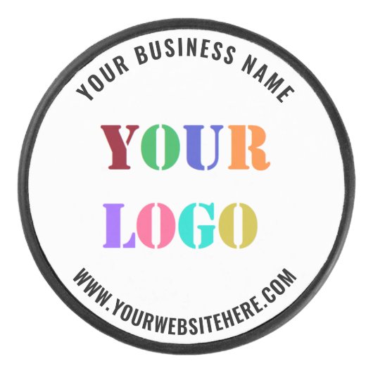 会社のロゴカスタム文字ホッケーパック アイスホッケーパック (正面)