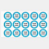 会社のロゴカスタム文字ラベル色の選択 ラベル (シート)