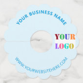 会社のロゴカスタム文字ワイングラスラベル ワイングラスタグ (裏面)