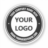 会社のロゴカスタム文字会社のステッカー シール (正面)