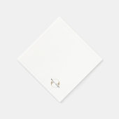 会社のロゴクリーンブランミニマルドホワイトビジネス スタンダードカクテルナプキン (角)