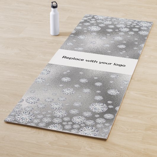 会社のロゴシルバー四角形ダイヤモンド事業 ヨガマット (インサイチュ)