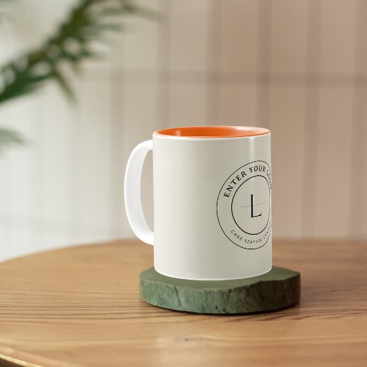 会社のロゴデザイン ツートーンマグカップ