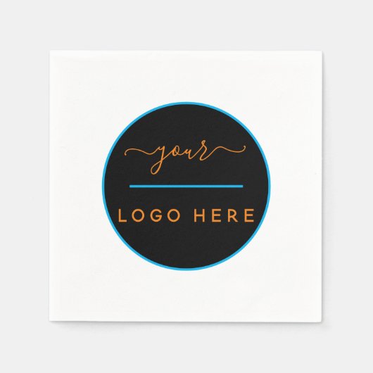 会社のロゴナプキン スタンダードカクテルナプキン (正面)