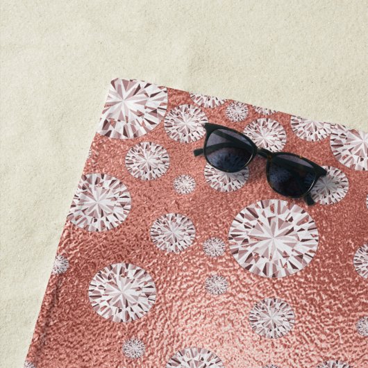 会社のロゴバラ金ゴールドの豪華な輝き ビーチタオル (インサイチュ)