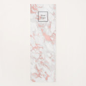 会社のロゴバラ金ゴールド白大理石事業 ヨガマット (正面)