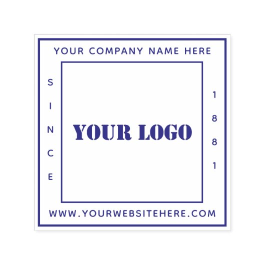 会社のロゴパーソナライズされた広場 セルフインキングスタンプ (デザイン)