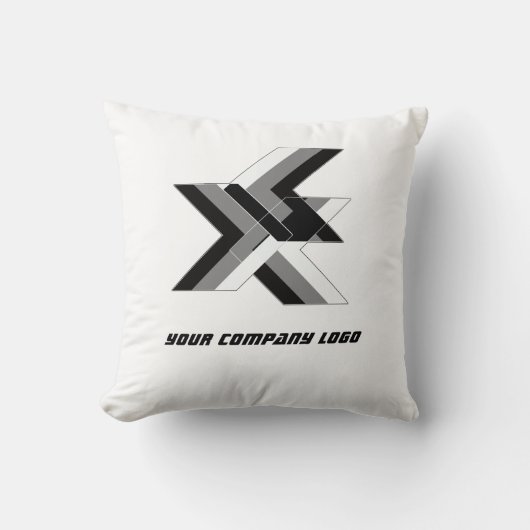 会社のロゴパーソナライズされた、 クッション (正面)