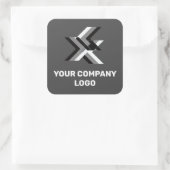 会社のロゴパーソナライズされた、 スクエアシール (バッグ)