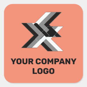 会社のロゴパーソナライズされた、 スクエアシール