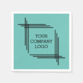 会社のロゴパーソナライズされた、 スタンダードカクテルナプキン (正面)