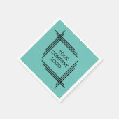 会社のロゴパーソナライズされた、 スタンダードカクテルナプキン (角)