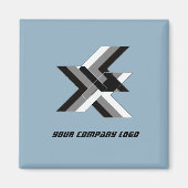 会社のロゴパーソナライズされた、テキストの追加 マグネット (正面)