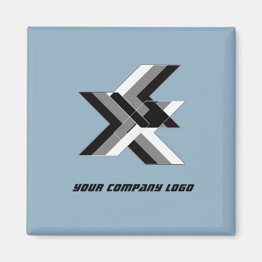 会社のロゴパーソナライズされた、テキストの追加 マグネット (正面)