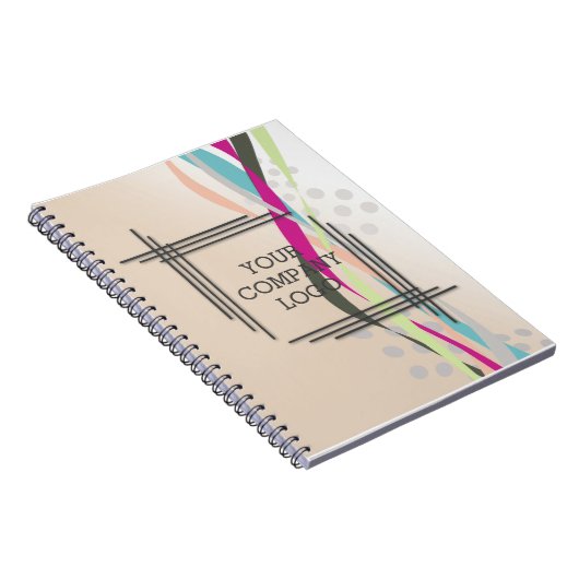 会社のロゴパーソナライズされた、 ノートブック (右側)