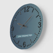 会社のロゴパーソナライズされた、 ラージ壁時計 (傾斜)