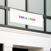 会社のロゴビジネスのプロモーションのバナー 横断幕 (ビルの外側)