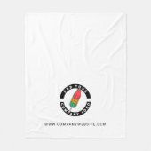 会社のロゴビジネスカスタムブランド従業員の追加 フリースブランケット (正面)