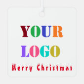会社のロゴビジネスクリスマスオーナメントギフト メタルオーナメント (裏面)