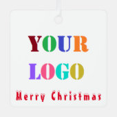 会社のロゴビジネスクリスマスオーナメントギフト メタルオーナメント (正面)