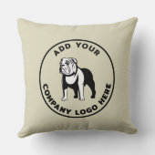 会社のロゴビジネスショールームのブランド クッション (裏面)