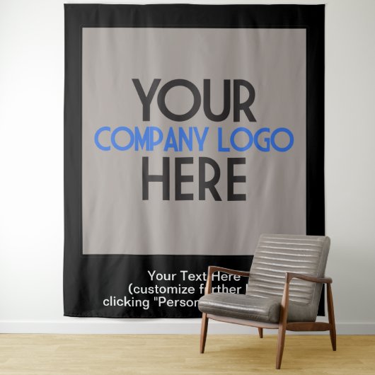 会社のロゴビジネストレード黒の背景 タペストリー (インサイチュ)
